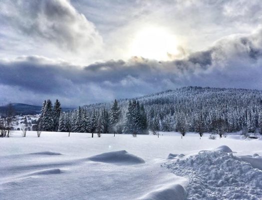 Hřebenovka Třístoličník – Plechý (na lyžích, sněžnicích)